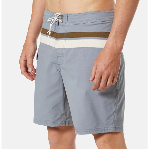 Katin Heritage Collection Men's Board Shorts Porto‎ Stripes Gray Size 34 New - Picture 3 of 5